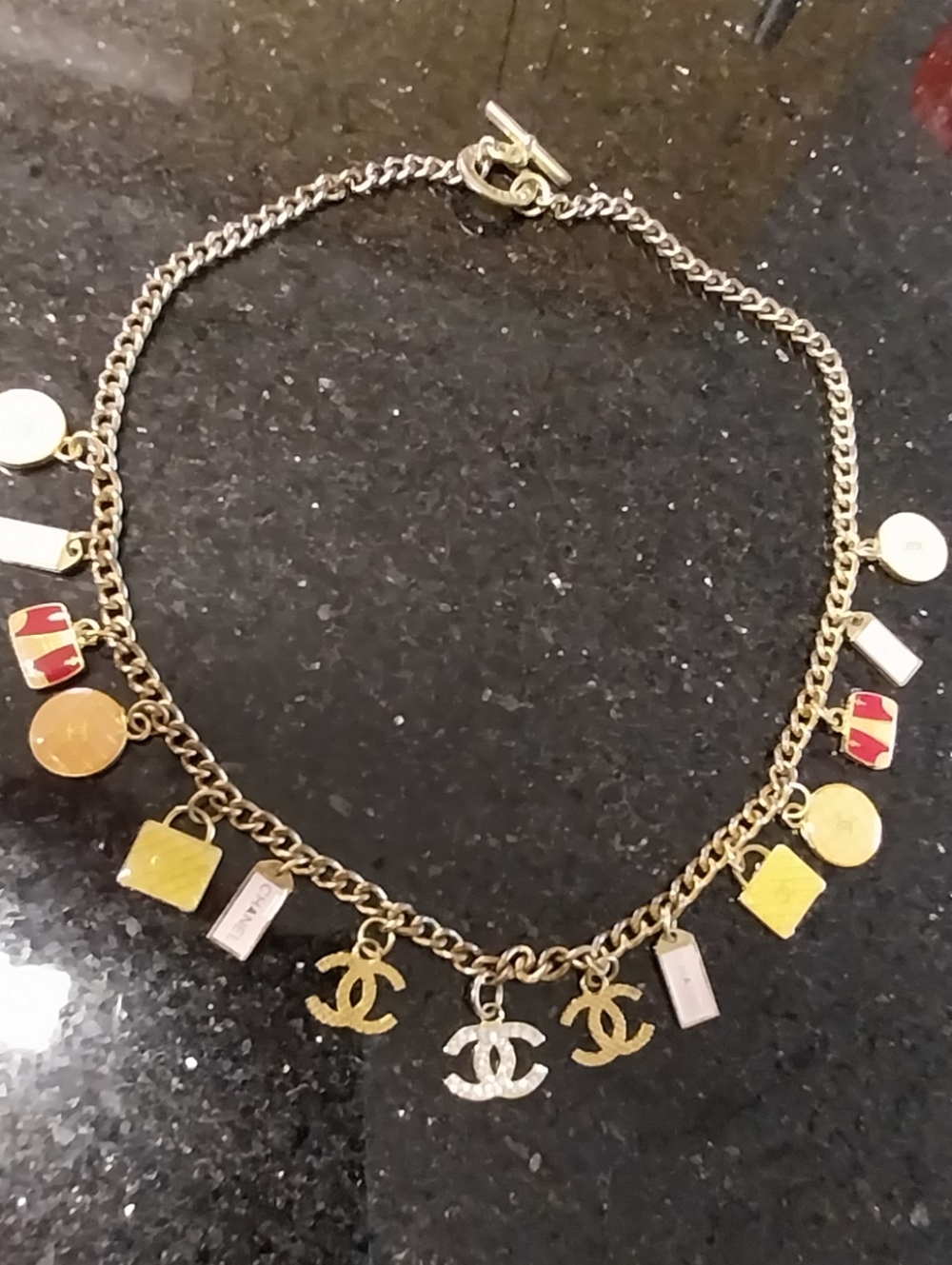 Classic Charm Chanel Logo Necklace